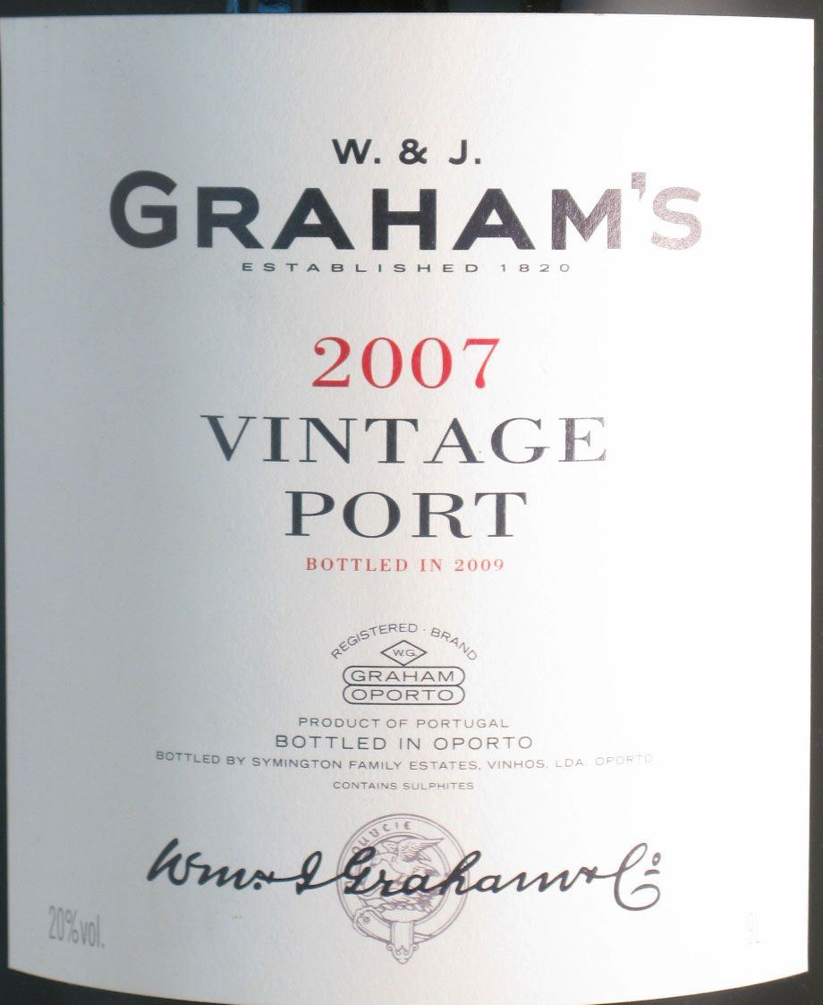 2007 Graham's Vintage Port 9L
