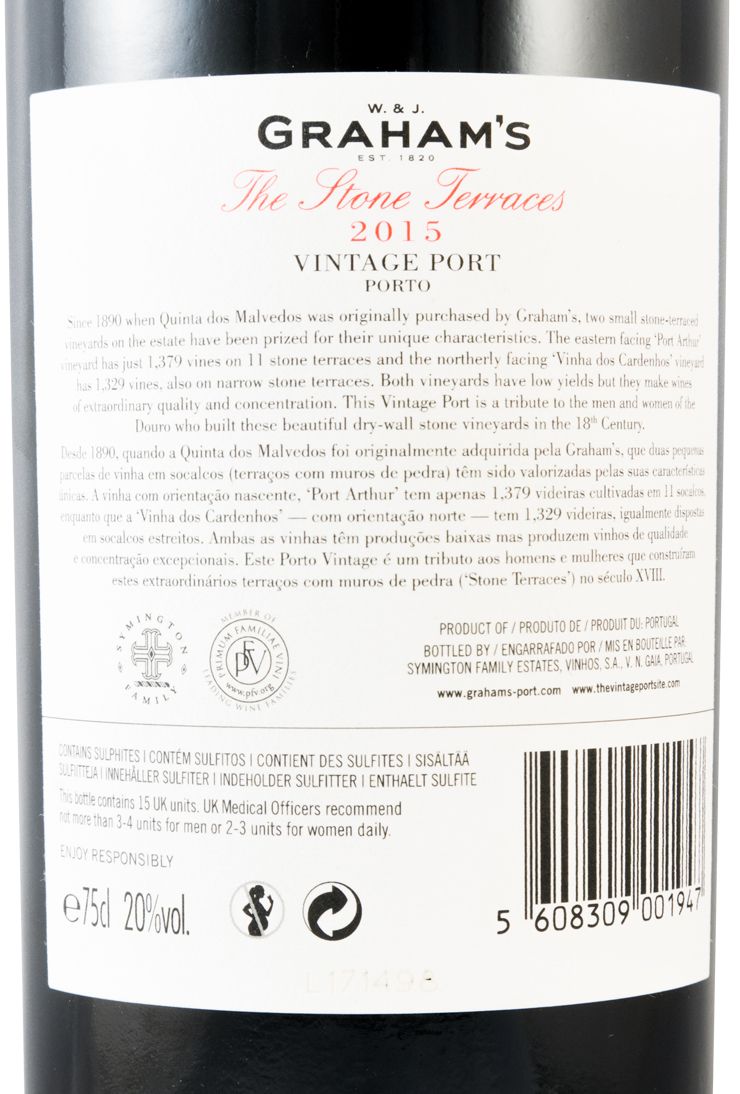 2015 Graham's Vintage The Stone Terraces Port