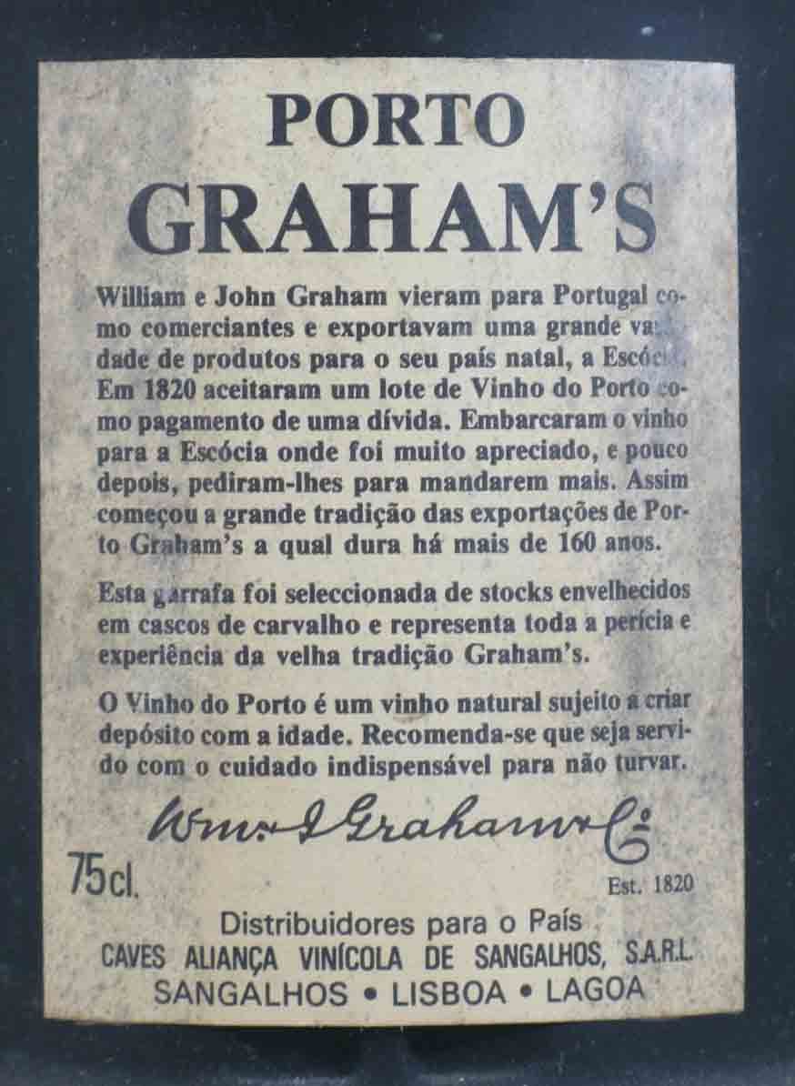 Graham's 20 years Port (low bottle)