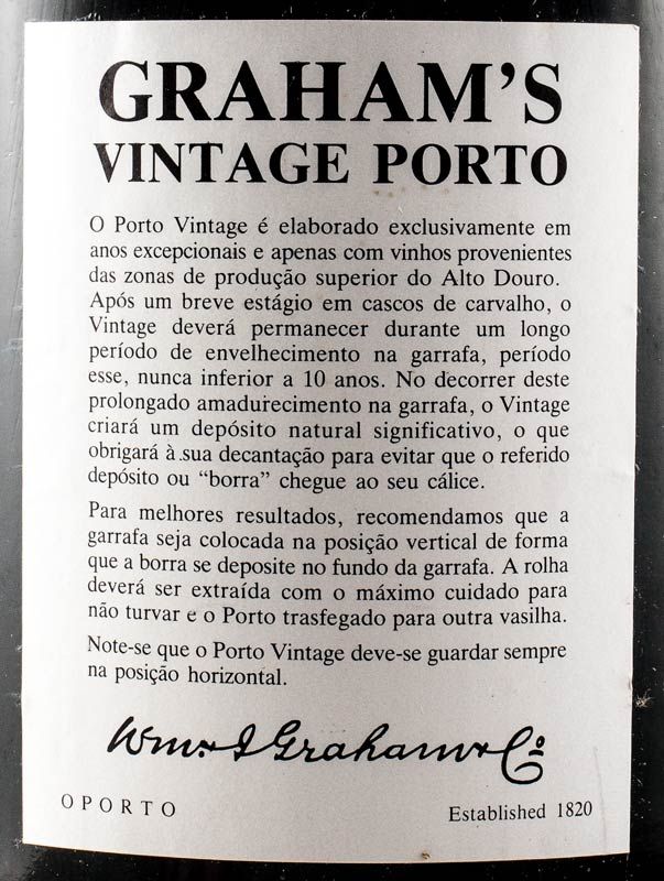 1980 Graham's Vintage Porto 1,5L