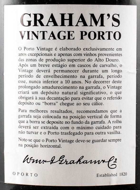 1983 Graham's Vintage Porto 1,5L