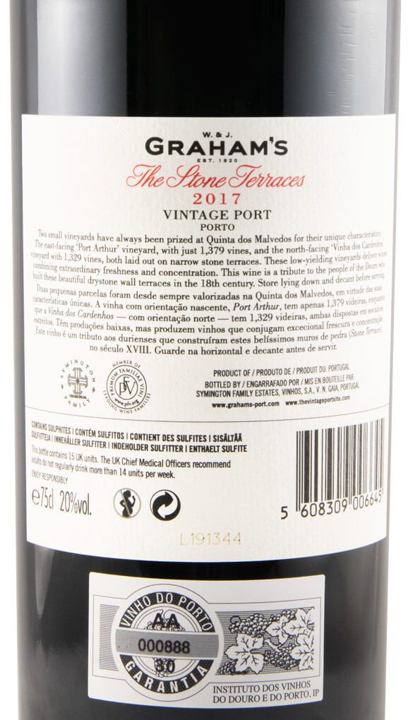 2017 Graham's The Stone Terraces Vintage Porto