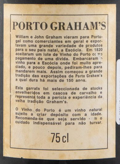 Graham's 20 anos Porto (garrafa baixa e engarrafado em 1984)
