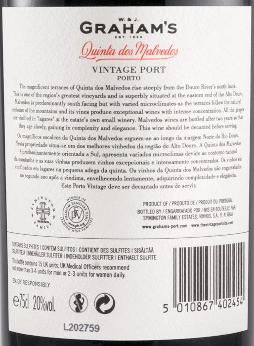 2009 Graham's Quinta dos Malvedos Vintage Porto