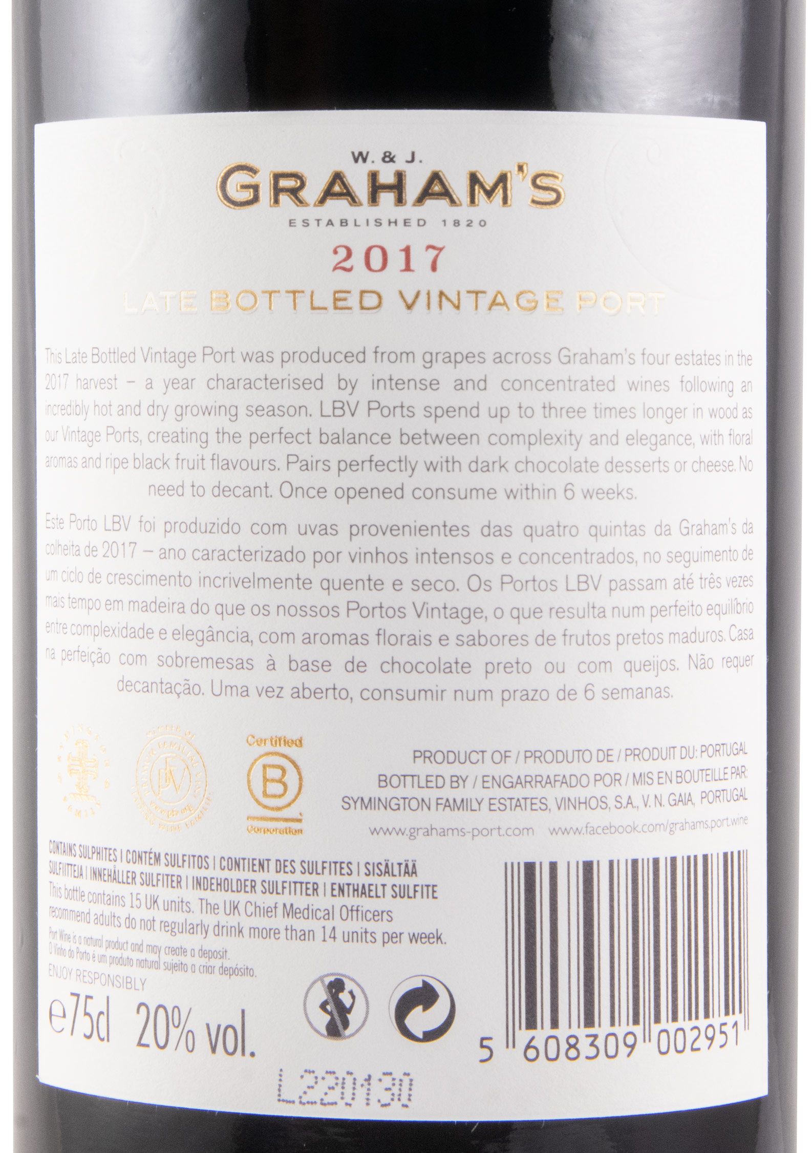 2017 Graham's LBV Porto