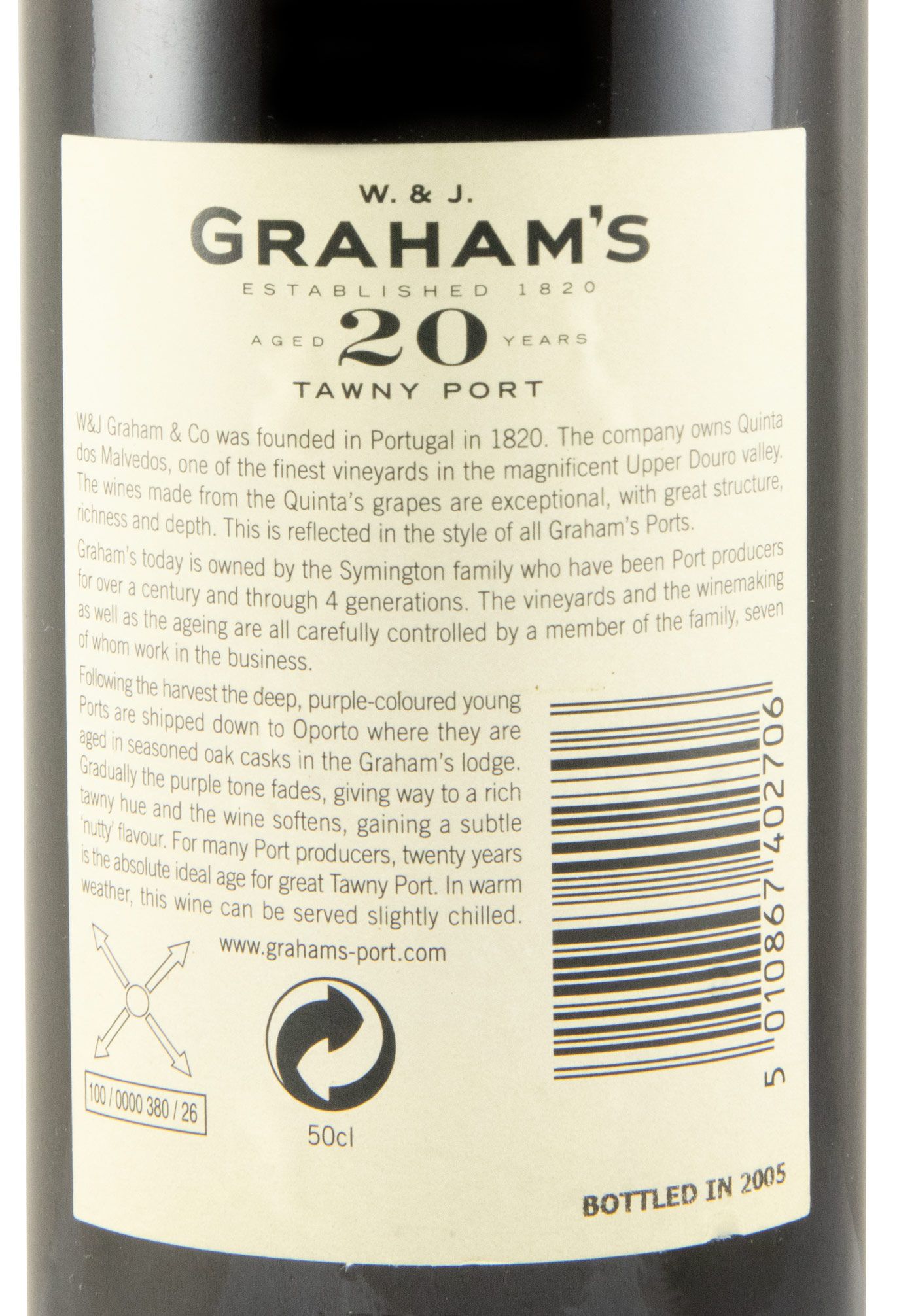 Graham's 20 years Port 50cl