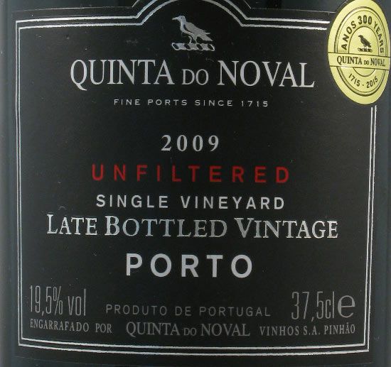 2009 Noval LBV Unfiltered Port 35.7 Cl