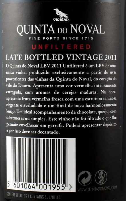 2011 Noval LBV Unfiltered Port 37.5cl