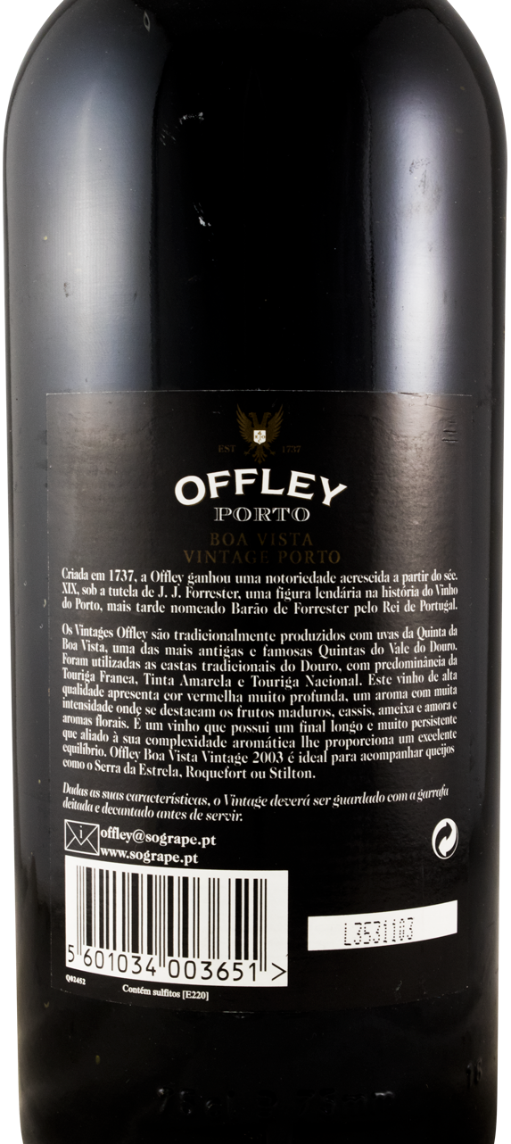 2003 Offley Boa Vista Vintage Porto