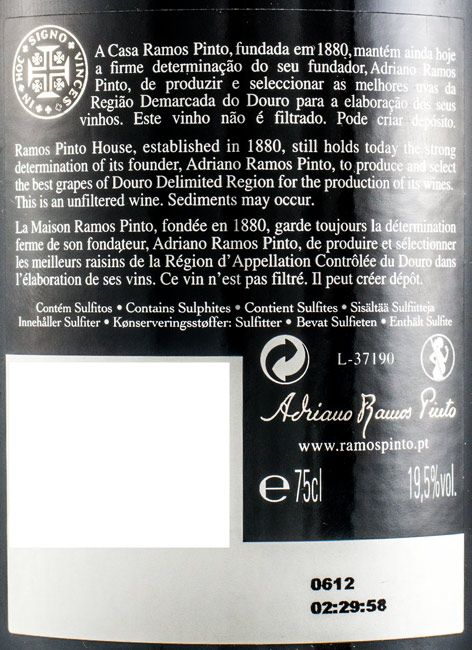 2009 Ramos Pinto Quinta de Ervamoira Vintage Porto