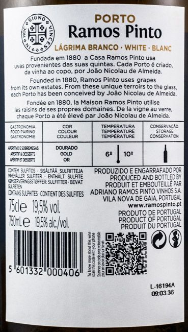Conjunto Ramos Pinto Lágrima Centenário 3x75cl