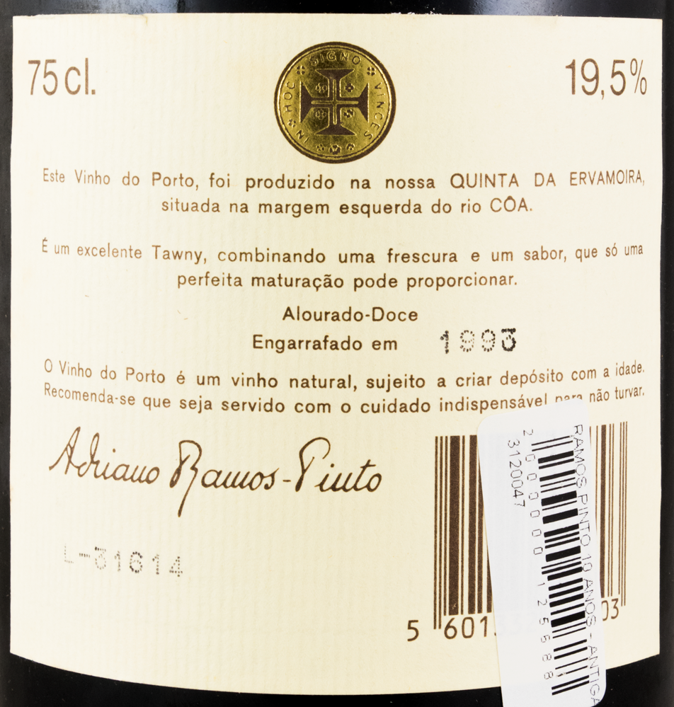 Ramos Pinto 10 anos Porto (garrafa antiga)