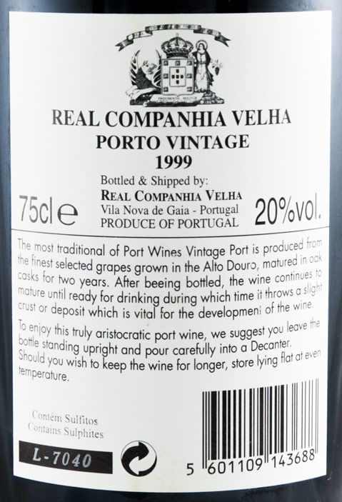 1999 Real Companhia Velha Vintage Porto