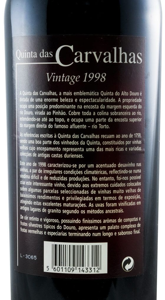 1998 Quinta das Carvalhas Vintage Port