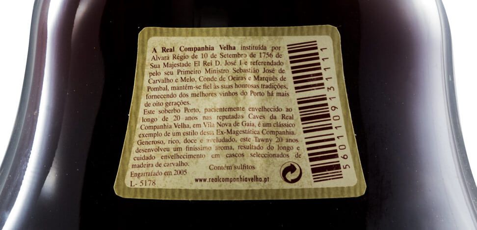 Real Companhia Velha Royal Oport 20 years Port w/Glasses