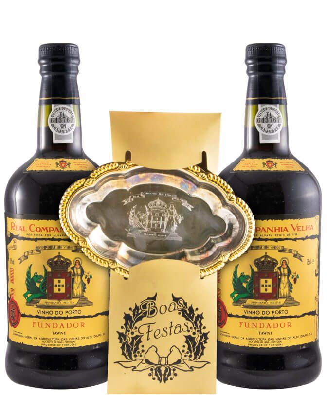 Real Companhia Velha Tawny Fundador w/Silver Plate Port 2x75cl