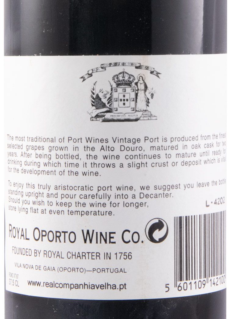 1987 Real Companhia Velha Vintage Port (former bottle) 37.5cl