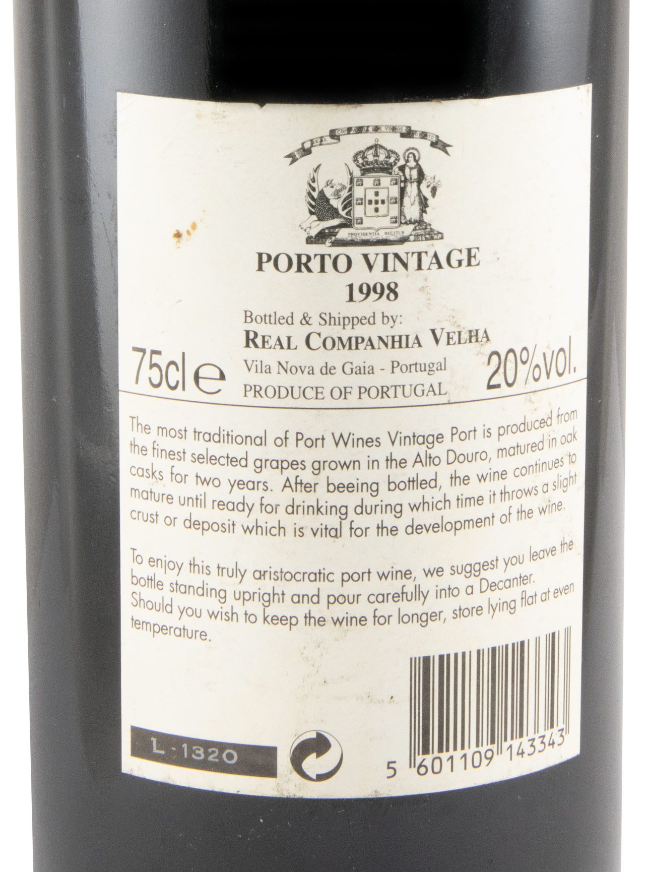 1998 Real Companhia Velha Vintage Port