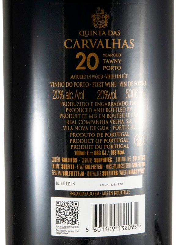 Quinta das Carvalhas 20 anos Porto 5L