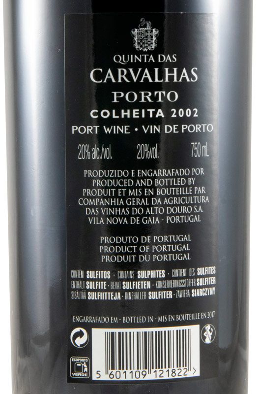 2002 Quinta das Carvalhas Colheita Porto