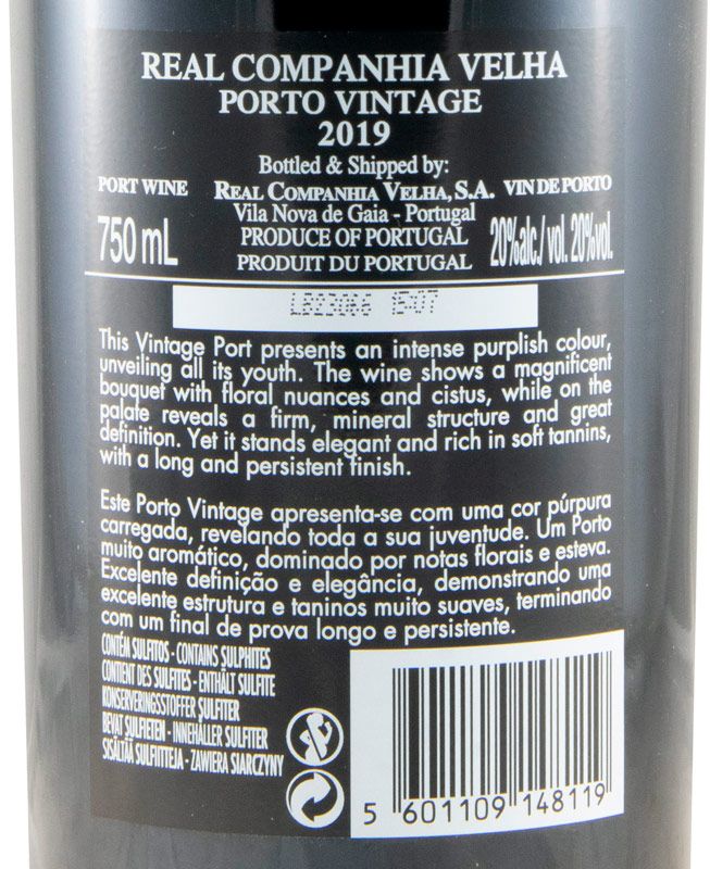 2019 Real Companhia Velha Royal Oporto Vintage Porto