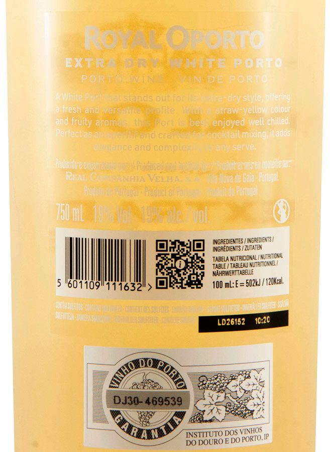 Real Companhia Velha Royal Oporto Branco Extra Seco Porto