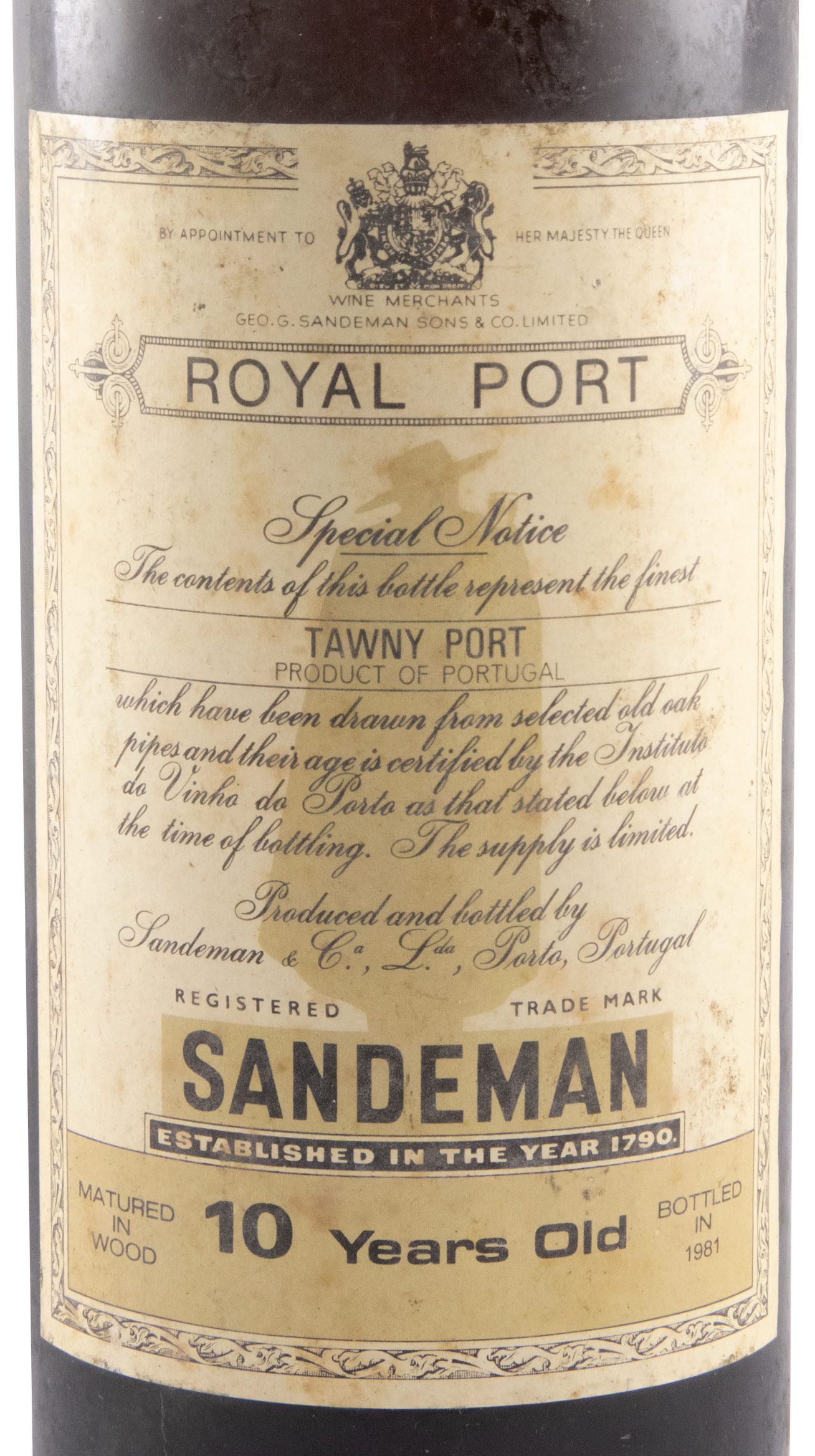 Sandeman Royal 10 years Port (bottled in 1981)
