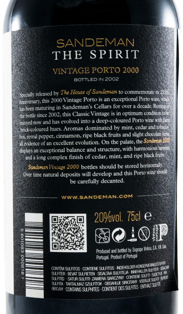 2000 Sandeman The Spirit 225th Anniversary Collection Vintage Porto