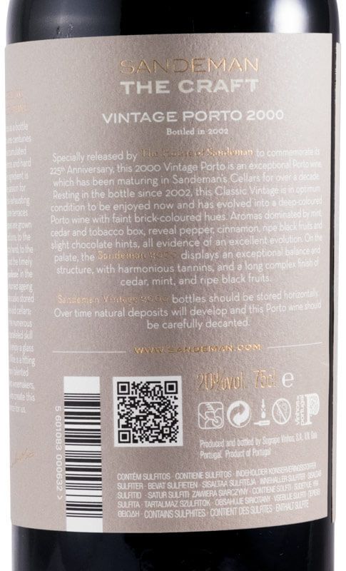 2000 Colecção Sandeman 225 Anos Vintage Porto 6x75cl