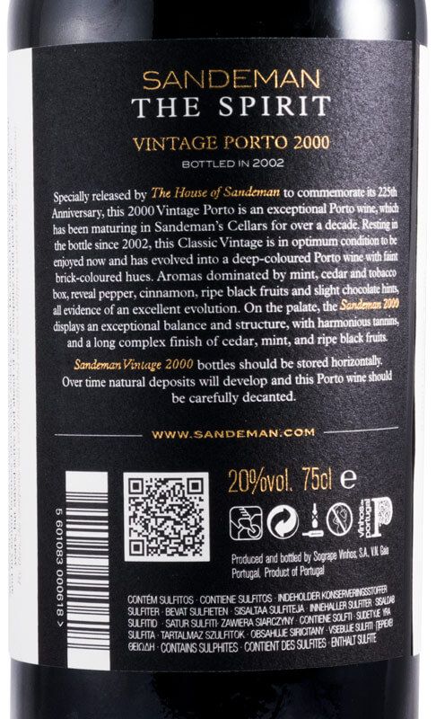 2000 Colecção Sandeman 225 Anos Vintage Porto 6x75cl