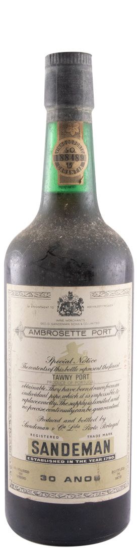 Sandeman Ambrosette 30 anos Porto (engarrafado em 1978)