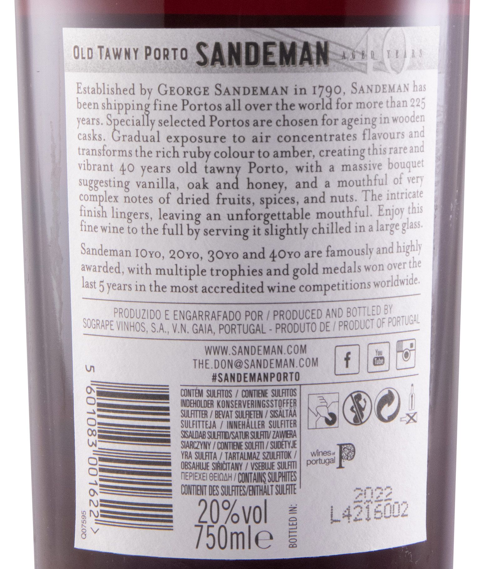 Sandeman 40 years Port