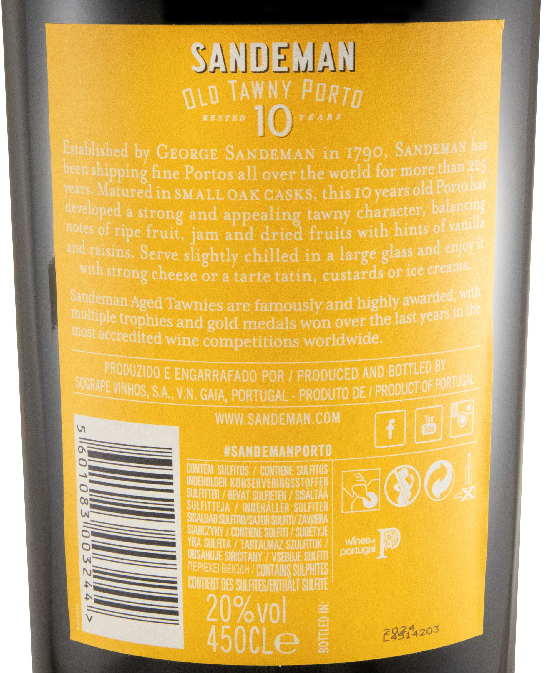 Sandeman 10 anos Porto 4,5L
