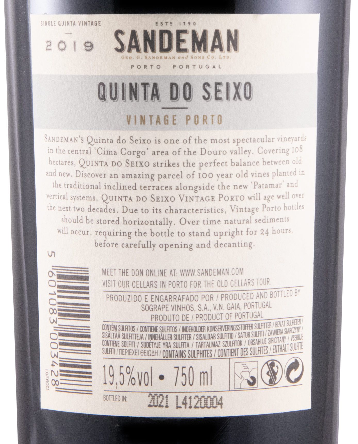 2019 Sandeman Quinta do Seixo Vintage Porto