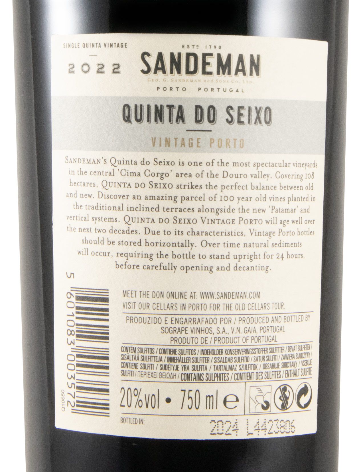 2022 Sandeman Quinta do Seixo Vintage Porto