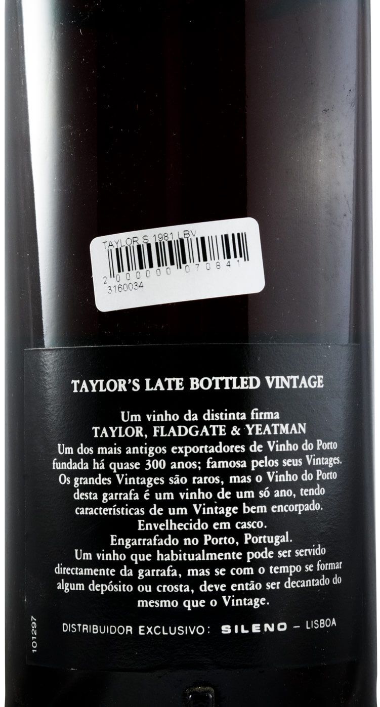 1981 Taylor's LBV Port