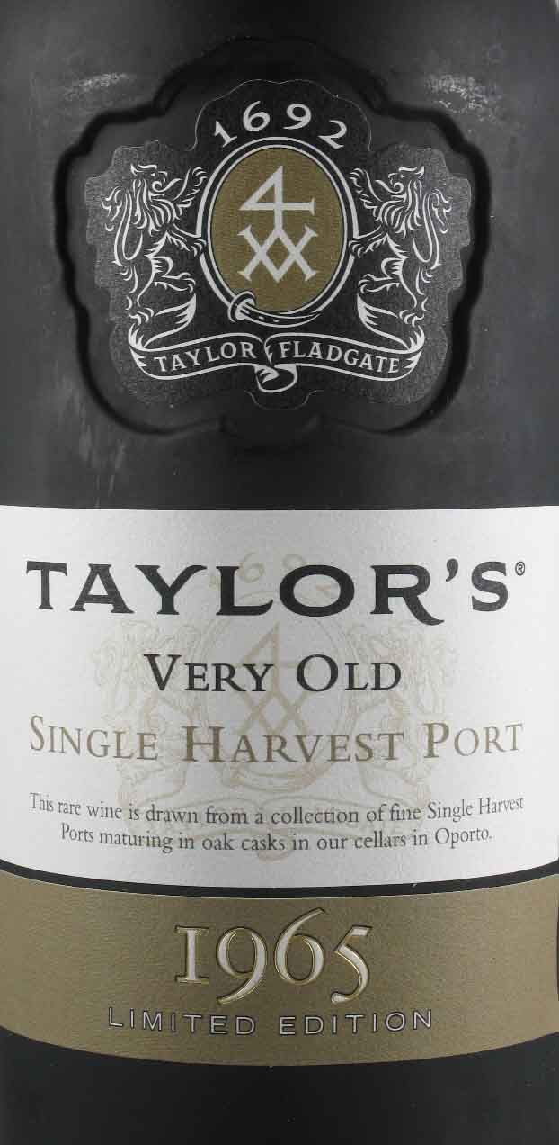 1965 Taylor's Very Old Single Harvest Limited Edition Port