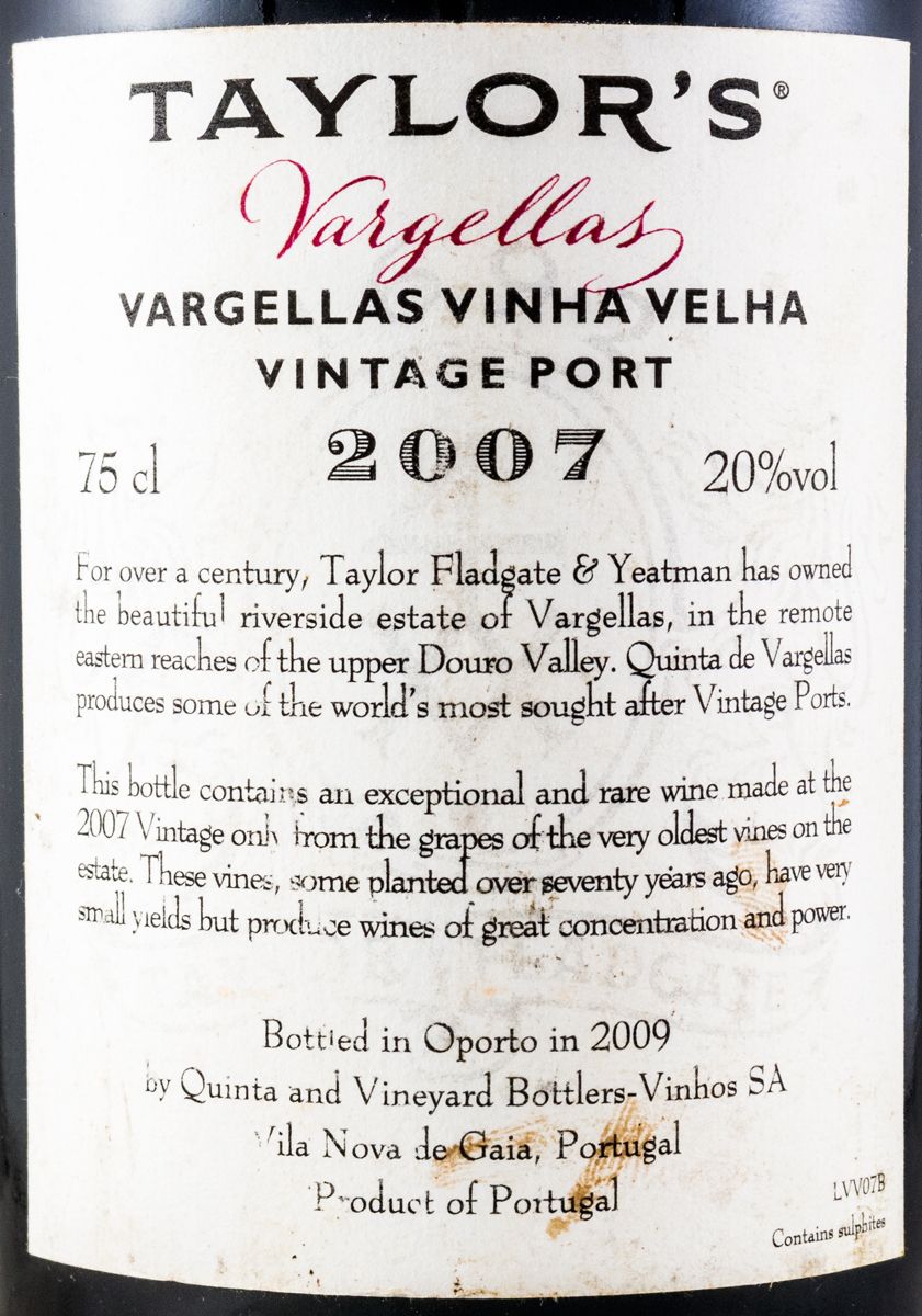 2007 Taylor's Quinta de Vargellas Vinha Velha Vintage Porto