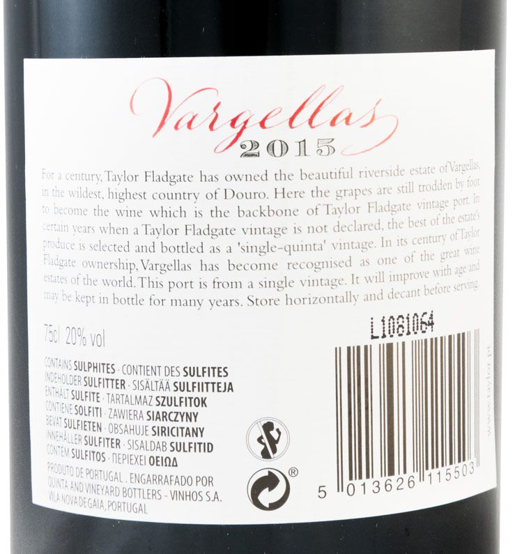 2015 Taylor's Quinta de Vargellas Vintage Porto
