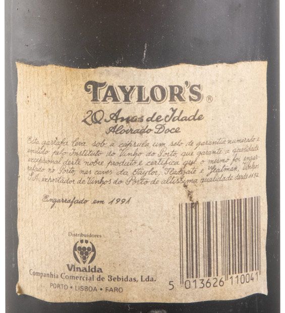 Taylor's 20 years Port (bottled in 1991)