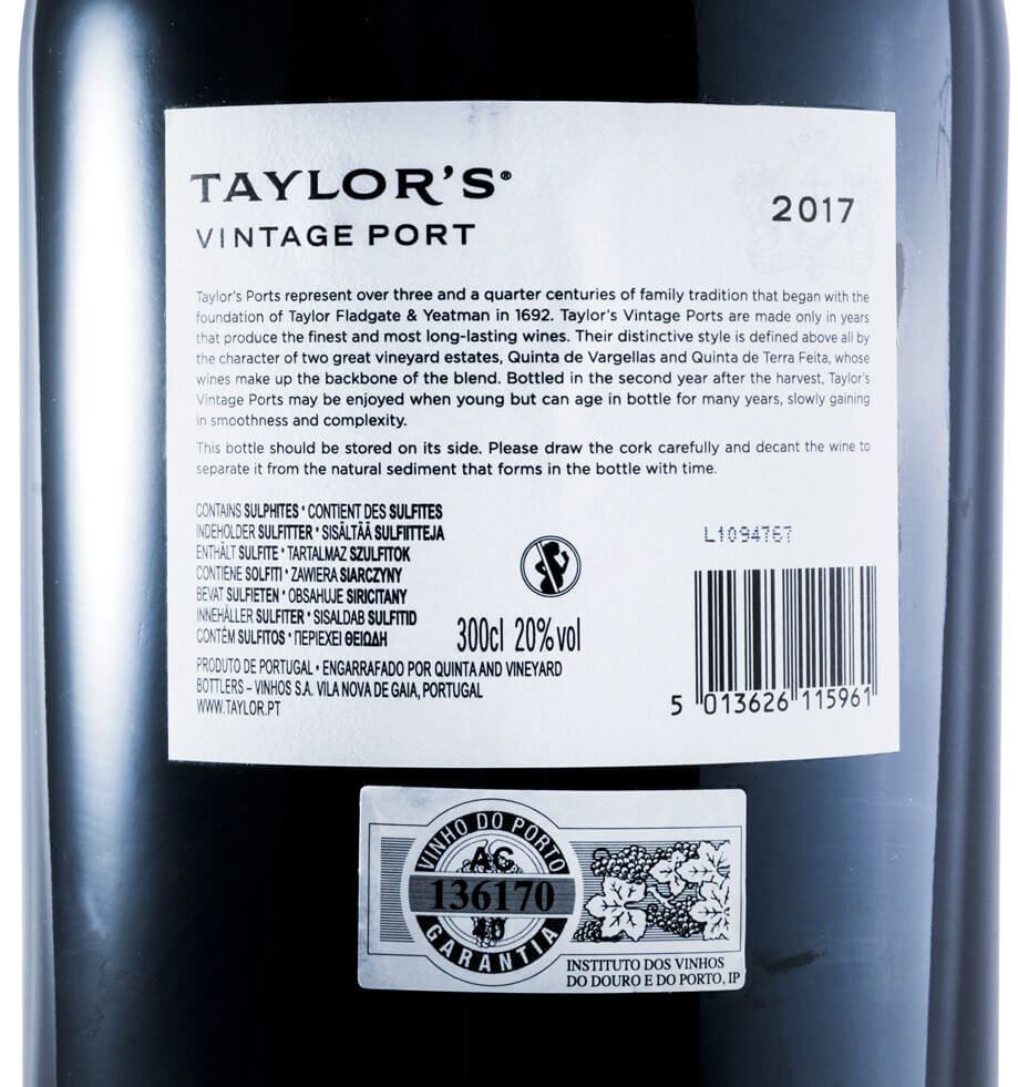 2017 Taylor's Vintage Porto 3L