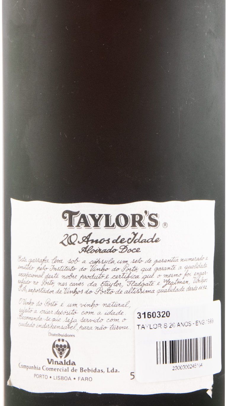 Taylor's 20 anos Porto (engarrafado em 1989)