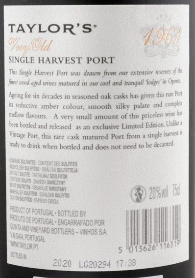 1961 Taylor's Single Harvest Port