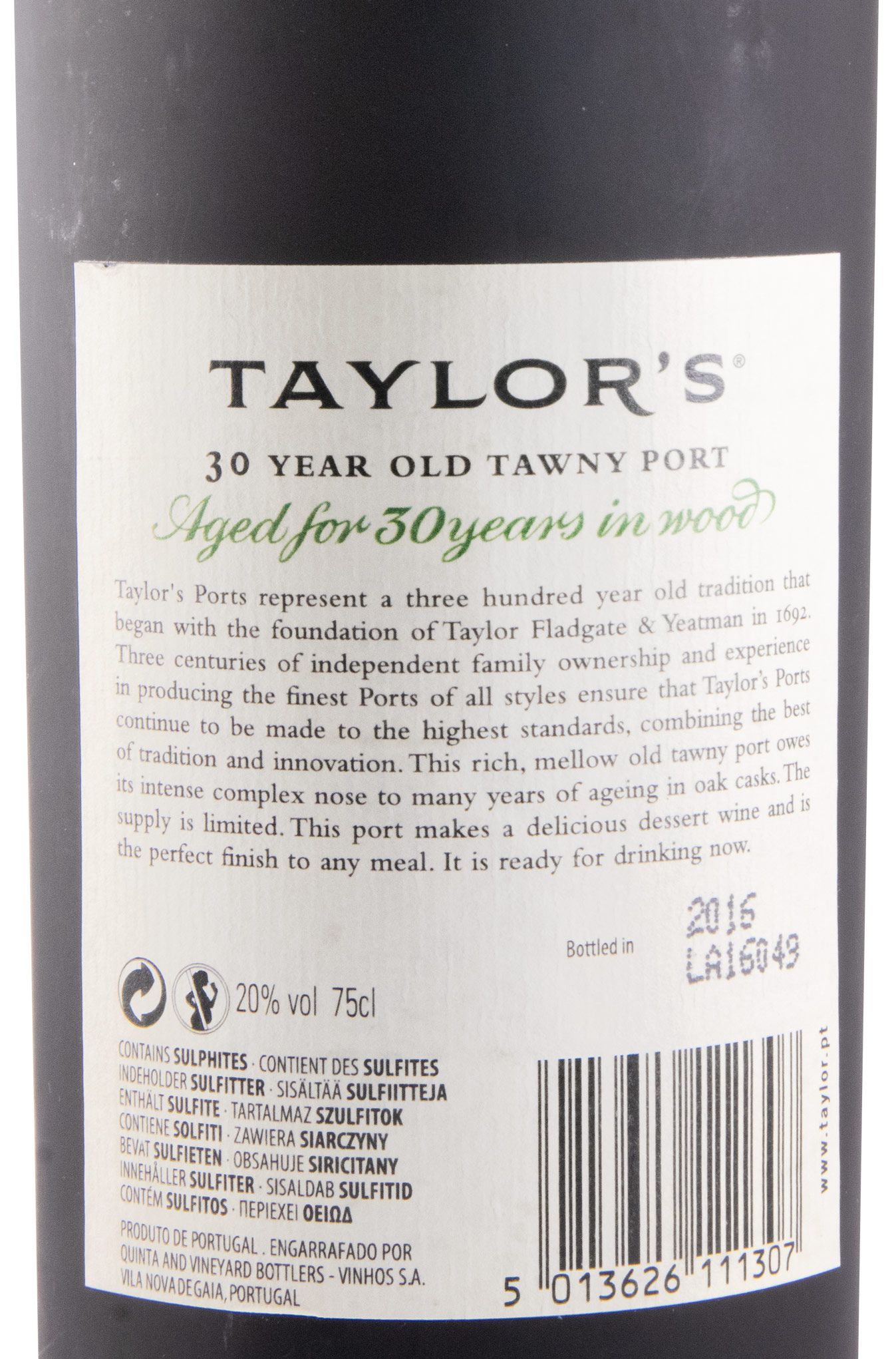 Taylor's 30 years Port (bottled in 2016)
