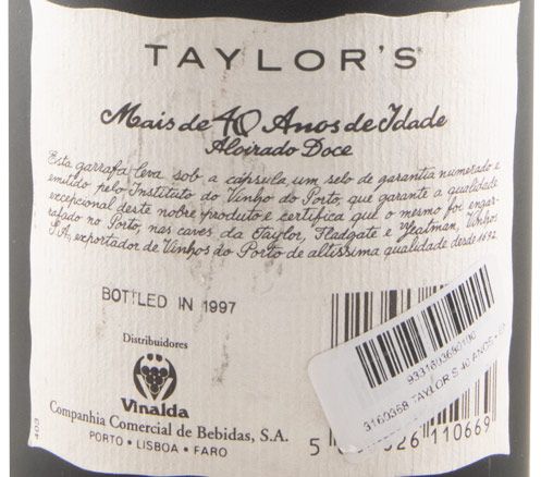 Taylor's +40 anos Porto (engarrafado em 1997)
