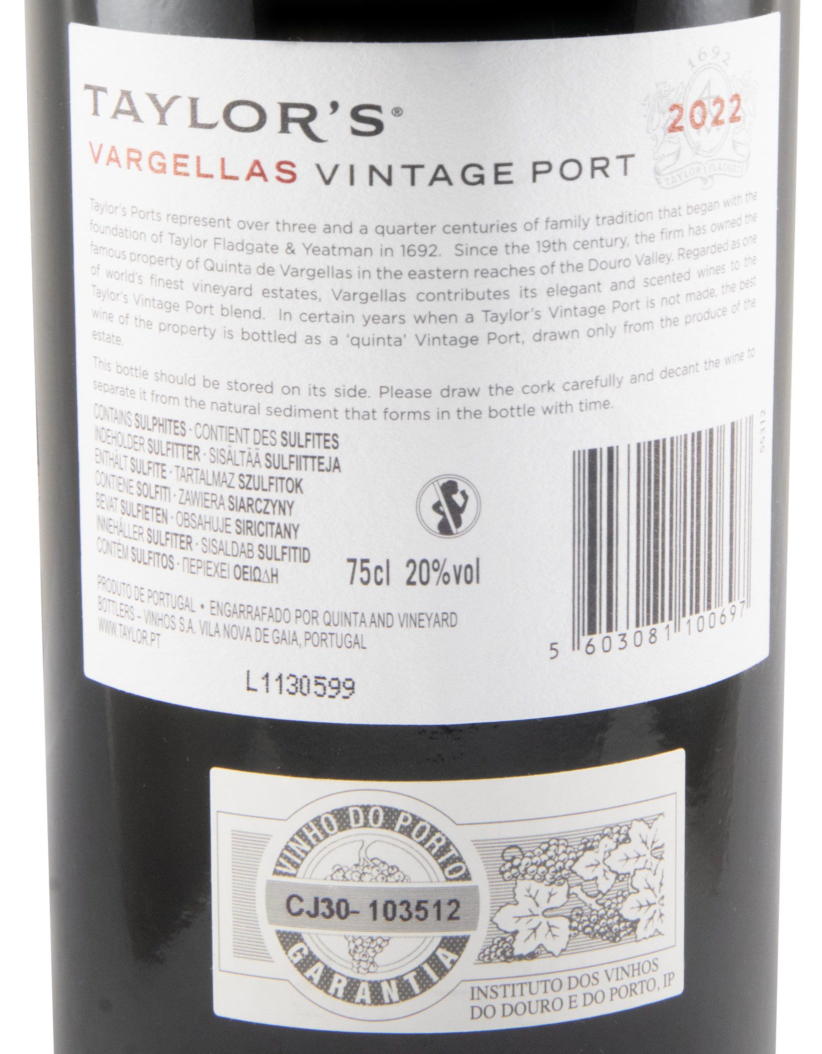 2022 Taylor's Quinta de Vargellas Vintage Porto