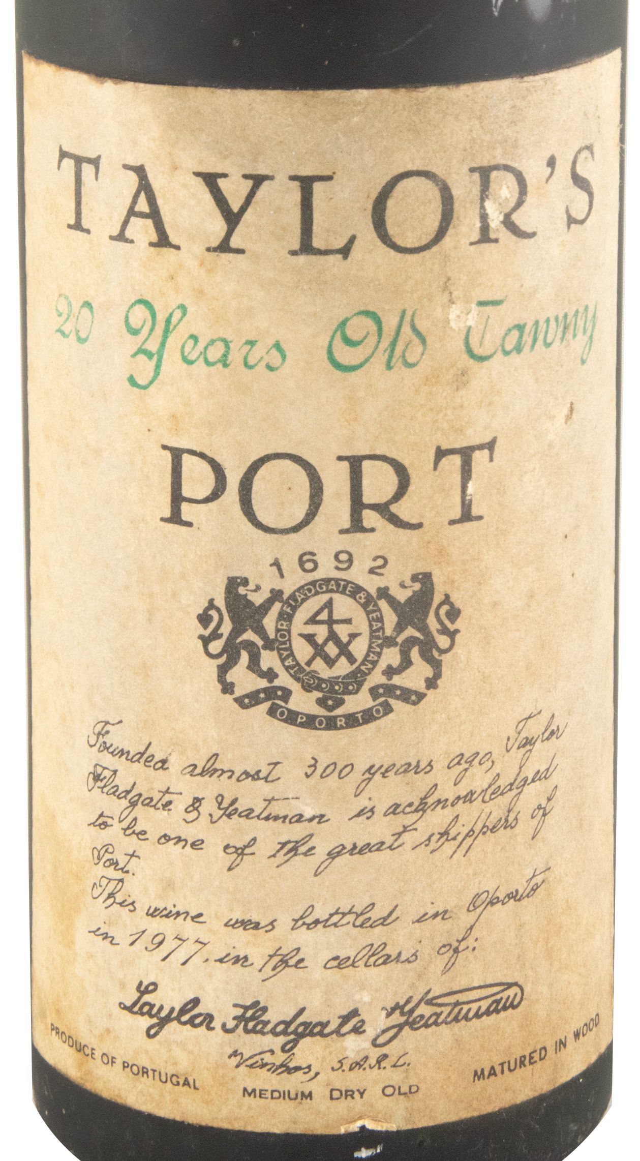 Taylor's 20 anos Porto (engarrafado em 1977)