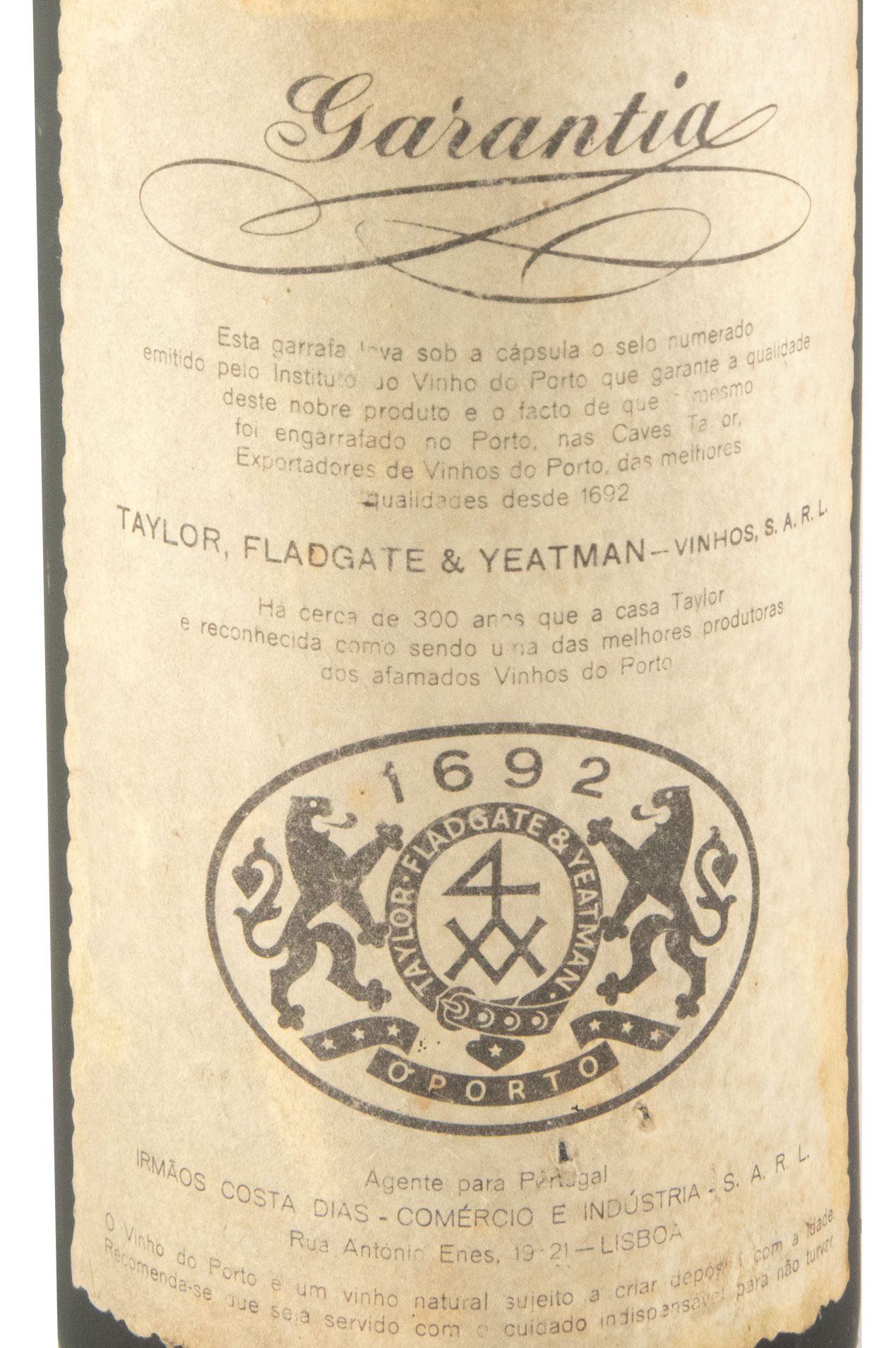 Taylor's 20 anos Porto (engarrafado em 1977)