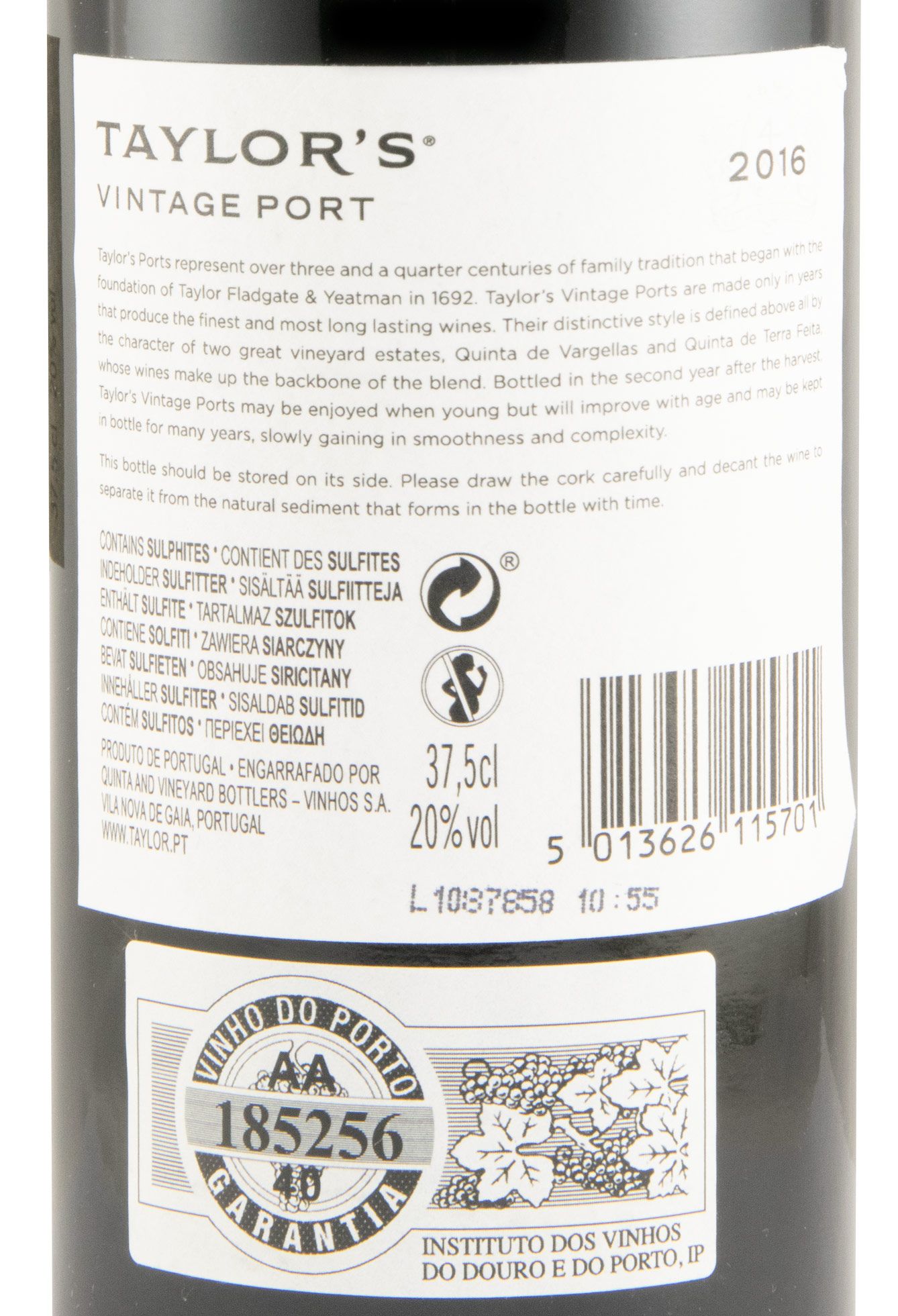 2016 Taylor's Vintage Port 37.5cl