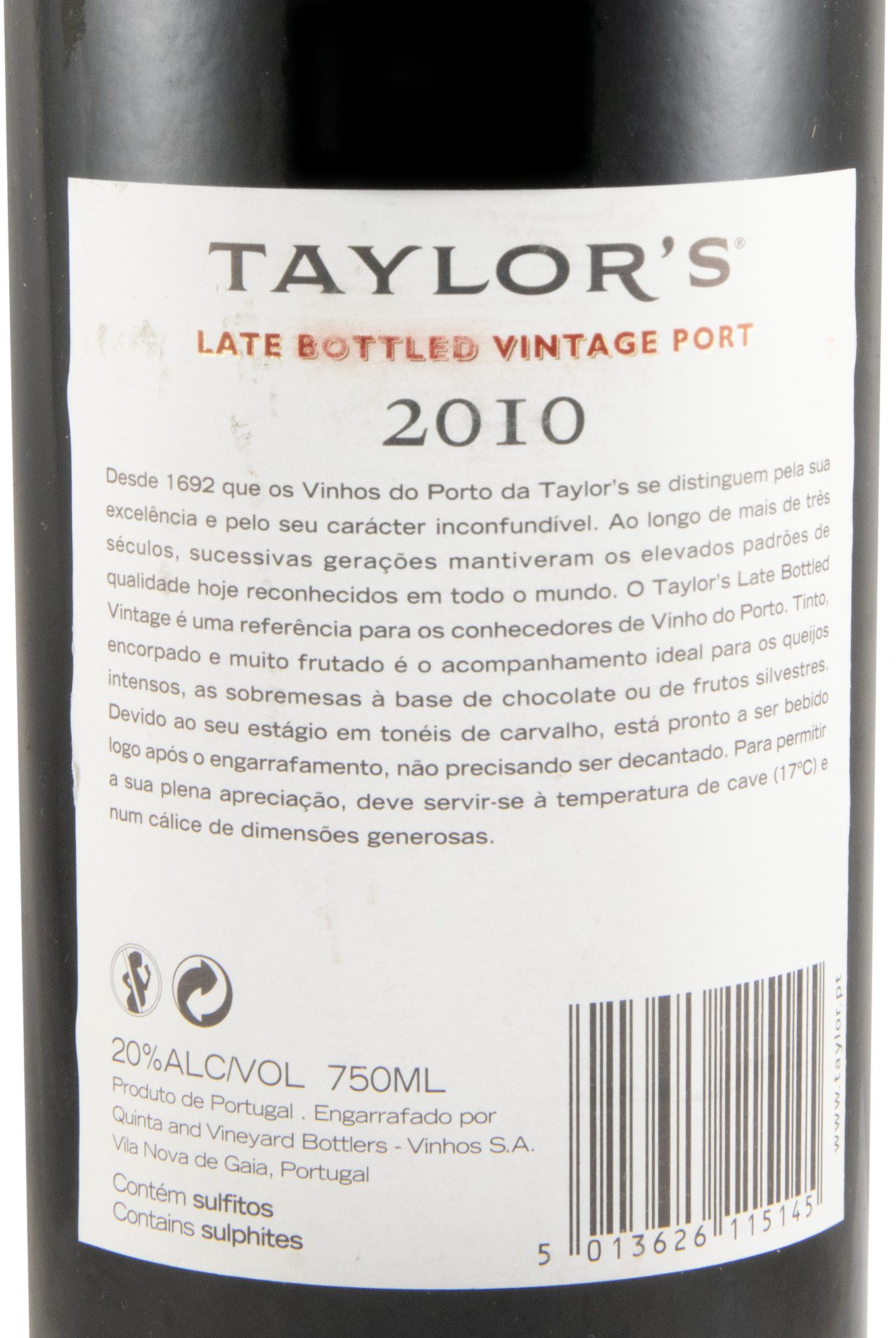 2010 Taylor's LBV Port